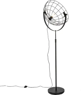 Produktbild von Industrielle Stehleuchte Schwarz 50 cm Verstellbar Hanze