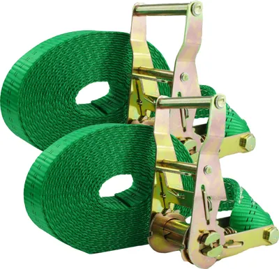 Produktbild von 2x TrutzHolm® Ratschen Spanngurt Spanngurte Zurrgurt 1-tlg 6m 2t 2to 2000kg GRÜN