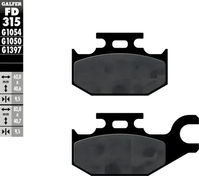 Produktbild von Bremsbeläge Set Galfer FD344G1054 & FD315G1054 Semi-Metall vorne & hinten für Suzuki UH Burgman 125 ccm Bj. 2007