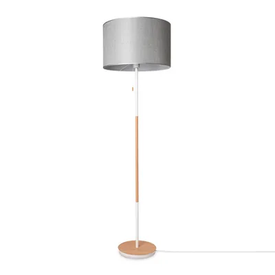 Produktbild von Stehleuchte Wohnzimmer Stoffschirm Tischlampe Textil Schirm E27 Nachtlicht
