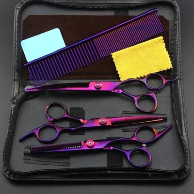 Produktbild von Friseurscheren-Set, professionelle Friseurschere, Friseurschere, Effilierschere, 6 Zoll
