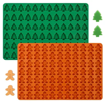 Silikon Backform Weihnachten 2er Set – Tannenbaum & Lebkuchenmann