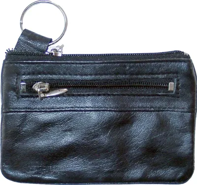 Produktbild von Schlüsseltasche / aus Leder / mit Kleingeldvorfach / Farbe: schwarz
