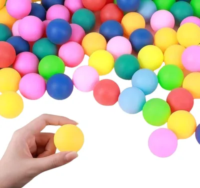 Obrázok produktu pre Pingpongové loptičky, 60 kusov, priemer 40 mm, zmievané farby