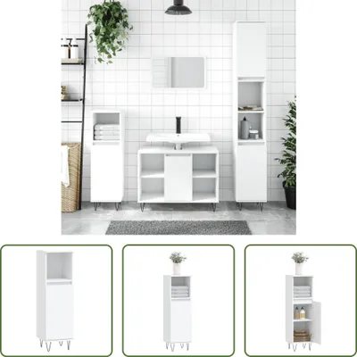 Obrázok produktu pre The Living Store Kúpeľňová skrinka biela 30x30x100 cm materiál na báze dreva