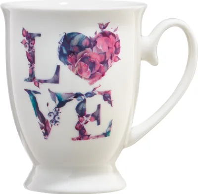 Zdjęcie produktu dla Kubek porcelanowy Love Letters 300 ml Kwiaty Serce AMBITION