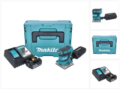 Immagine prodotto di Makita DBO 484 RT1J Levigatrice orbitale a batteria 18 V 112 x 102 mm + 1x batteria 5,0 Ah + caricabatteria + Makpac
