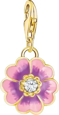 Produktbild von Thomas Sabo Charm-Anhänger Damen Blume Violett Vergoldet 2208-565-7