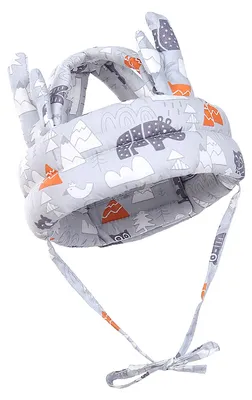 Produktbild von Baby-Schutzhelm, bequem, weich, atmungsaktiv, leicht, für Kleinkinder im Alter von 5 bis 24 Monaten, Grau