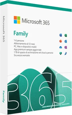 Produktbild von Microsoft Office 365 Family Office-Paket 1 Lizenz(en) Italienisch 1 Jahr(e)