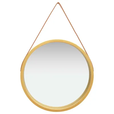 Obrázek produktu pro Nástěnné zrcadlo s popruhem 60 cm zlaté