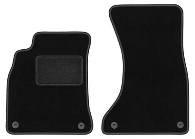 Produktbild von Velours-Fußmatten Vorne passend für Audi A4 B8 (Limousine, Kombi, Avant, Allroad, Bj. 2007-2015) – schwarz, passgenau, mit Befestigungen set 2 Stk. - STANDARD