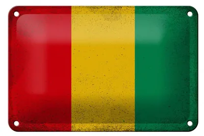 Produktbild von Blechschild Flagge Guinea 18x12cm Flag of Guinea Vintage Dekoration
