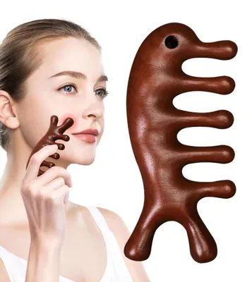 Obrázok produktu pre Masážna hlavica z dreva na masáž pokožky hlavy a tela