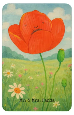 Produktbild von Mr. & Mrs. Panda Decke Blume Mohnblume Design 100 x 150 cm - Weiß - Geschenk, Heimdecke, Respekt, Religion, Garten, Tagesdecke, Motivation, Kuscheldecke, Glaube, Plaid