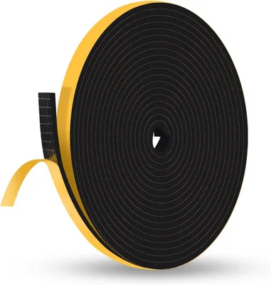 Imagen del producto de Cinta de sellado autoadhesiva, de espuma, de 9 mm x 3 mm, para puertas y ventanas