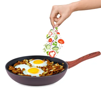 Produktbild von Bratpfanne 20cm Aluminiumguss Pfanne Antihaft Induktion Universalpfannen