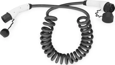 Produktbild von DIGITUS KFZ - Ladekabel Spiral, 10 m, Typ 2 auf Typ 2