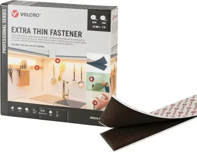 Obrázek produktu pro VELCRO páska s háčkem a smyčkou Extra tenká páska 20 mm x 5 m, černá