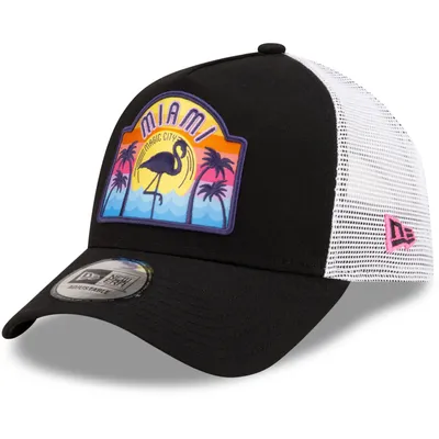 Zdjęcie produktu dla Czapka New Era Adjustable A-Frame Trucker Cap - MIAMI schwarz