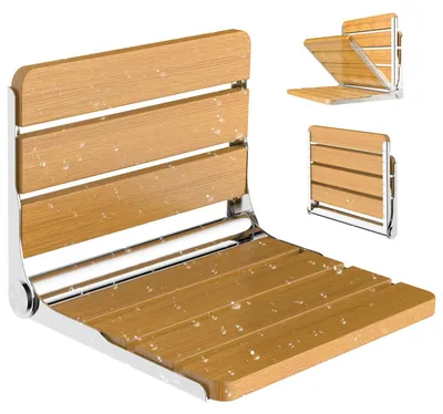 Image de Siège de douche pliable à fixer au mur, pour personnes âgées