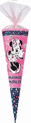 Produktbild von große Schultüte / Zuckertüte DISNEY MINNIE MAUS ca. 85 cm (Länge) | 6-eckig | Durchmesser ca. 25 cm