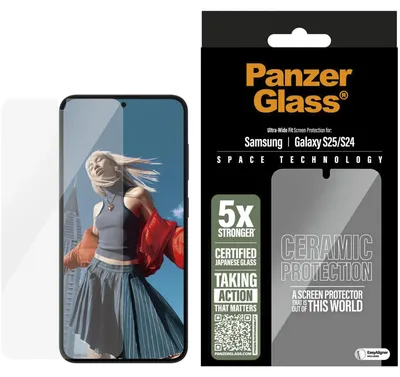 Immagine prodotto di PanzerGlass Ceramic Protection - protezione per lo schermo del telefono cellulare - vestibilità ultra ampia - vetro (PGRUWFCG38388)