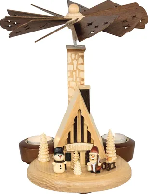 Produktbild von Saico Tischpyramide und Rauchhaus Schneemann und Weihnachtsmann