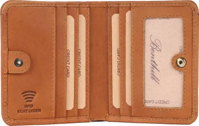 Produktbild von Benthill Kleine Geldbörse Echt Leder | Damen & Herren Geldbeutel RFID Schutz | Minibörse Mini Portemonnaie