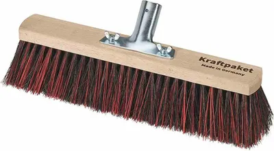 Image de Siena Home 902-35270 Balai de salle 40cm SÜDHARZER KRAFTPAKET, manche 28mm, rouge/noir/naturel
