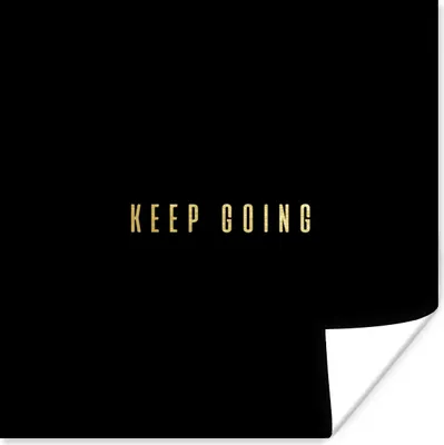 Produktbild von MuchoWow® Poster Zitate - Motivation - Gold - Schwarz 100x100 cm - Babyzimmer