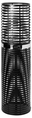 Produktbild von FINK Windlicht MATERA mit Glas - Bodenwindlicht aus Eisen pulverbeschichtet, schwarz, silberfarben, H 80 cm, Ø 22,5 cm