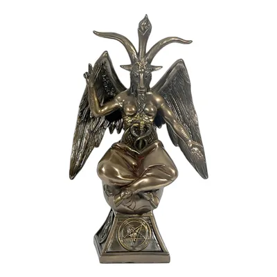 Produktbild von Dekofigur bronziert - Modell Baphomet - Bronzefigur Figur Deko Wohndeko Statue