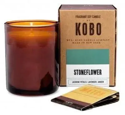 Productafbeelding van KOBO Woodblock geurkaars "Votive Stoneflower" (85g)