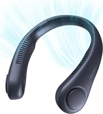 Produktbild von Jisulife Neck -Lüfter, Hände blattloser 4000 -mAh -Batterie betriebener tragbarer persönlicher USB -Tischschreibtisch 3 Geschwindigkeiten -
