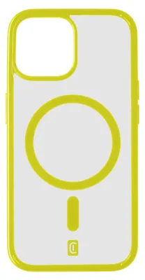 Image de Cellularline Pop Mag - iPhone 15 Étui transparent avec bords colorés compatible avec l'écosystème Magsafe