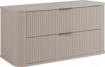 Produktbild von RODAN | Badmöbel Set - 100,4 cm - 2-teilig - Beige - Hochwertige MDF Fronten - Badezimmermöbel - Hochschrank - Waschbeckenunterschränke