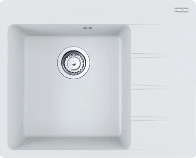 Produktbild von FRANKE Spüle CNG 611-62 GLACIER Becken links mit Excenterbedienung / Ausschnittmaß 600 x 480 mm R15 / Granitspüle