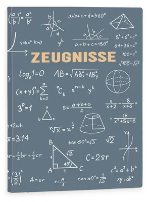 Produktbild von Zeugnismappe A4 mit 40 Klarsichthüllen, Blaues geometrisches Muster, PP-Material