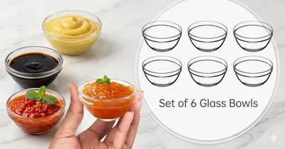 Imagen del producto de Juego de cuencos para aperitivos, mini recipientes para mermeladas, de 6 cm, ideales para salsas y aderezos