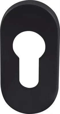 Produktbild von Marchesi Zylinderrosette PZ 62x32x10mm Abdeckung DIN18273 Edelstahl schwarz