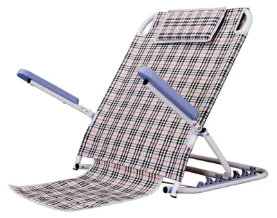 Produktbild von Verstellbare Bettrückenlehne mit Armlehne, Rückenlehne für Erwachsene zum Sitzen im Bett, 0 – 80 ° Mehrwinkel-6. Gang-Verstellbettstuhl, faltbare und atmungsaktive Rückenlehne