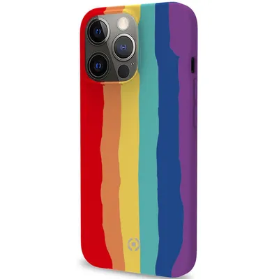 Obrázek produktu pro Duhové pevné silikonové pouzdro pro iPhone 13 Pro