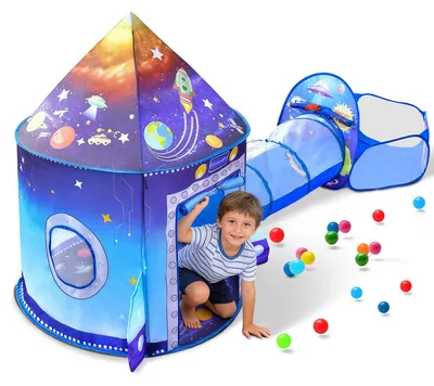 Productafbeelding van 3-in-1 Ruimtevaart Tent met Ballenbak en Tunnel