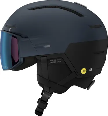 Produktbild von SALOMON Driver Prime Sigma Photo Mips Skihelm mit integriertem Visier blau 56-59 cm