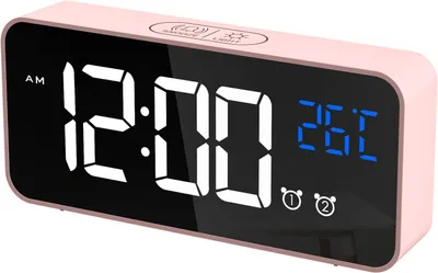 Produktbild von Digitaler Wecker, Dual-Alarm, digital, Alarm mit Temperatur, 4 einstellbare Helligkeit, Snooze-Funktion, USB-Ladeanschluss, 12/24 Stunden, 13 Musik