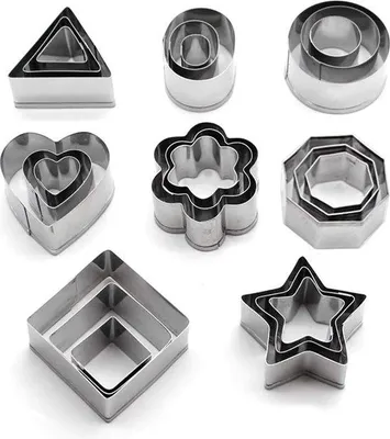 Produktbild von Famanu Ausstechformen Edelstahl - 24 Mini-Formen für Kekse und Gebäck