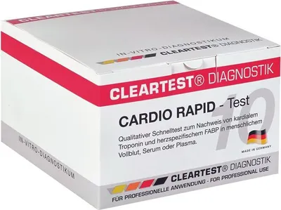 Obrázek produktu pro Cleartest® Cardio Rapid Test pro detekci srdečního + FABP Troponin 5 testy