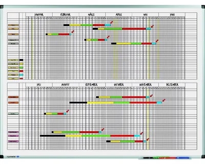 Produktbild von Legamaster PREMIUM Jahresplaner 6 Monate 90x120cm, 1200 mm, 900 mm, 11 mm, 6,75 kg, 935 mm, 30 mm