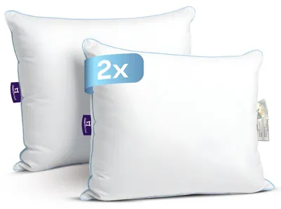 Zdjęcie produktu dla Ergonomiczna poduszka do spania, 60 x 70 cm, zestaw 2 sztuk, zapewniająca optymalne wsparcie